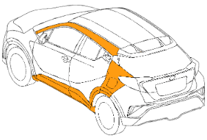 покраска кузова toyota c-hr
